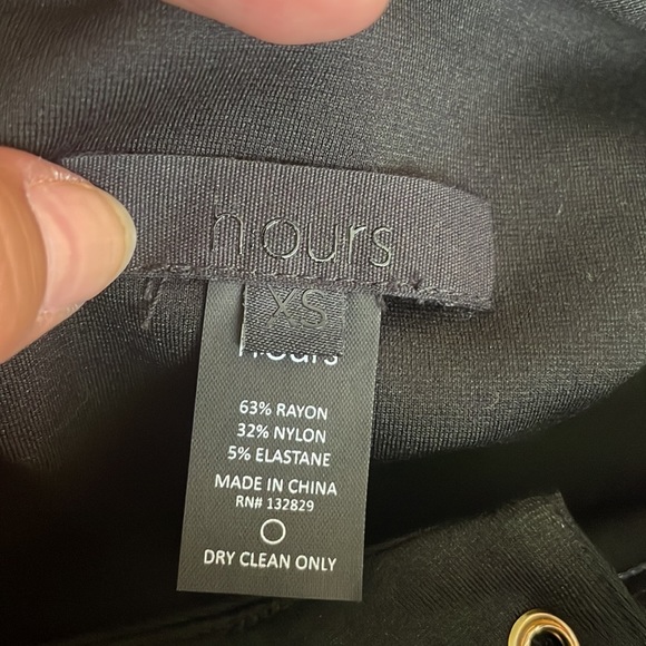 H:ours Sheath Black Front Criss Cross Dress - Picture 6 of 6